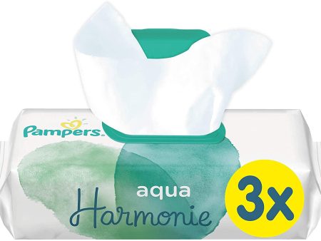 Pampers Aqua Harmonie - Toallitas para bebé, paquete de 2 x 48 toallitas Embalaje Deteriorado on Sale