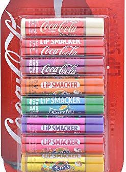 Lip Smacker - Colección Coca-Cola - Set de Bálsamo Labial Hidratante Infantil de Diferentes Sabores - Hidratante Labios Ideal como Regalo - Pack de 8 Embalaje Deteriorado Discount