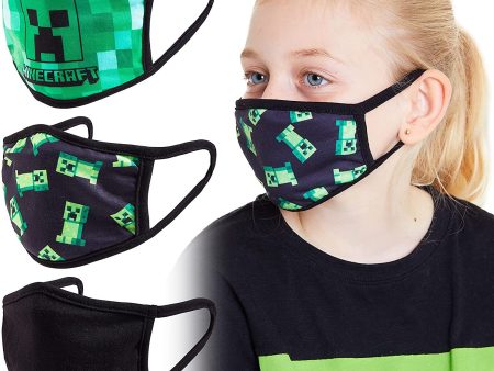 Minecraft Braga Cara Niños, Bragas Multifuncion para Nariz y Boca, Pañuelo Proteccion Facial, Regalos para Niños Niñas y Adolescentes, Talla única, Multicolor For Discount