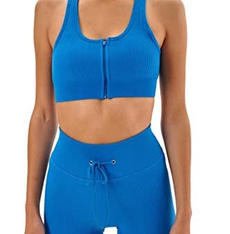 Laura Lily - Conjunto de ropa deportiva para mujer sin costuras pants leggings push up y top sujetador fitness para yoga, ejercicios y gym. Crem Azul-L Reacondicionado For Cheap